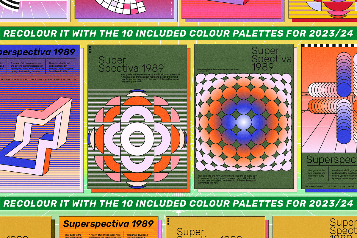 SuperSpectiva Retro Geo Clipart, an Object Graphic by angelainthefields (Photo 11 of 17)