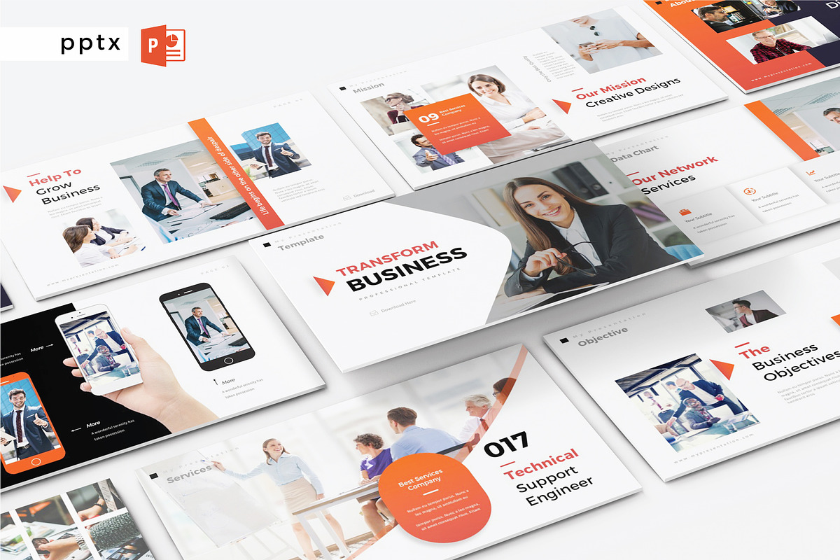TRANSFORM BUSINESS - Powerpoint, a Presentation Template by Shafura (Photo 1 of 6)