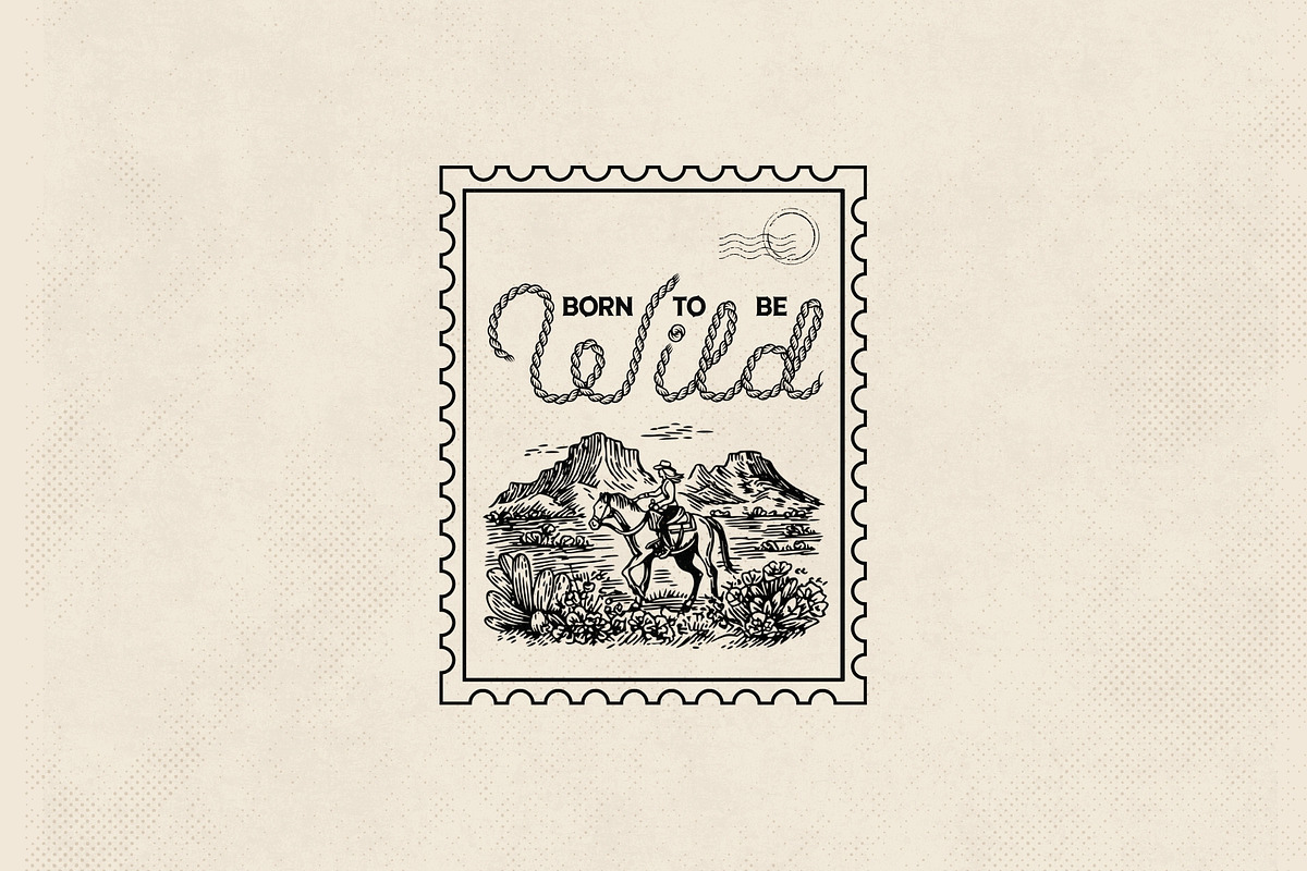 Lasso Lore - Western Rope Font Duo, a Sans Serif Font by HipFonts (Photo 7 of 11)