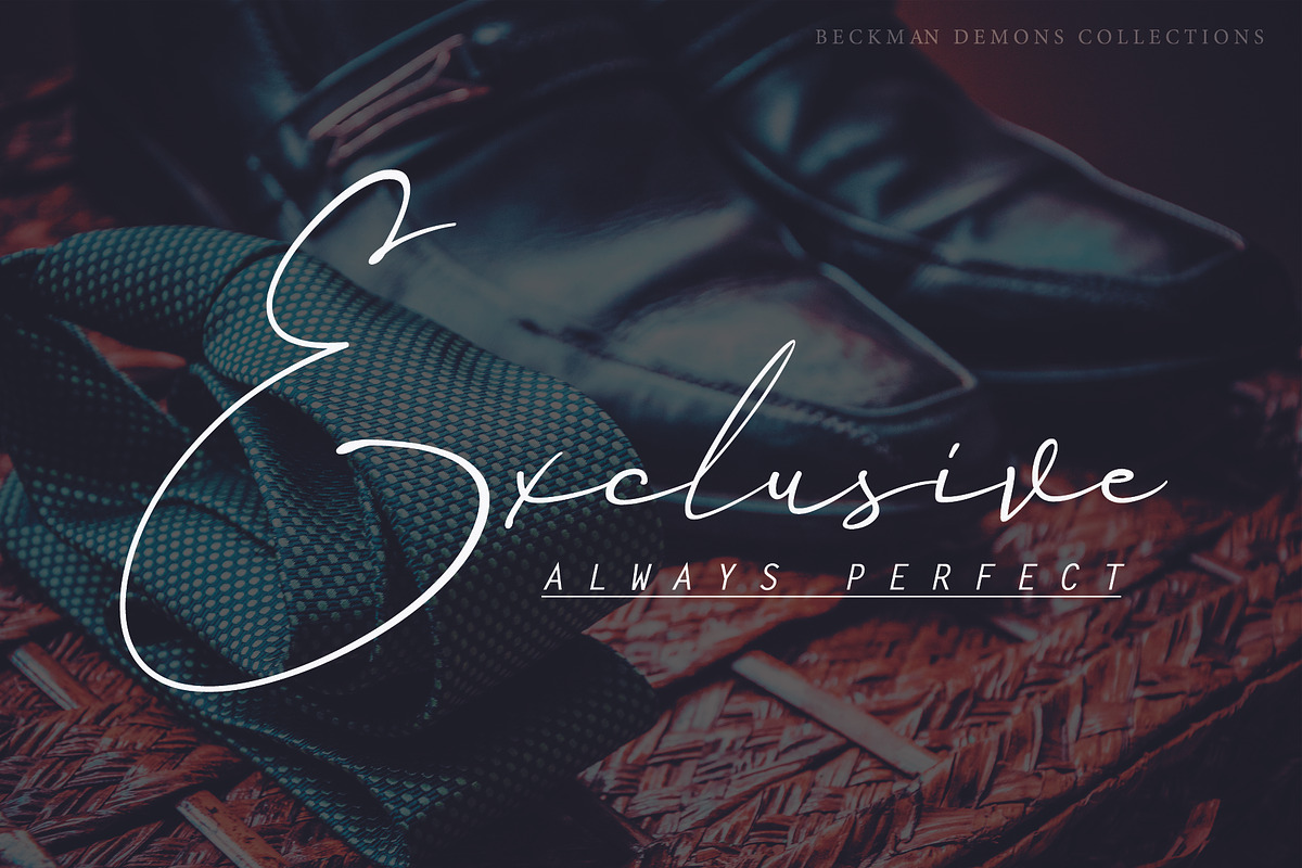 Beckman Demons - Signature Font preview 3