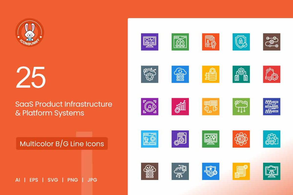25 SaaS Product Icons, a Solid Icon by IconBunny (Photo 1 of 2)