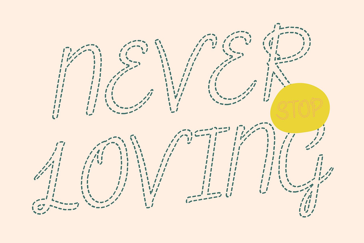 CS Glinka Dashed, a Script Font by Craft Supply Co. (Photo 2 of 8)
