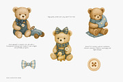 teddy bears and nursery clipart, a Decorative Illustration by Pink Studio Art (Thumbnail 4 of 10)