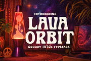 Lava Orbit - Surreal 1970s Typeface, a Sans Serif Font by HipFonts (Thumbnail 1 of 10)