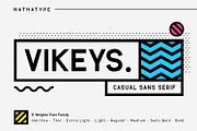 Vikeys-Sans Serif Font Family, a Sans Serif Font by Nathatype (Thumbnail 1 of 10)