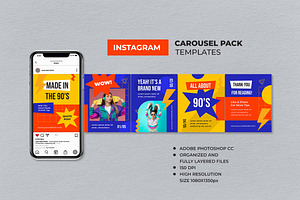 Yellow Fashion Instagram Carousel, a Social Media Template by UICreative