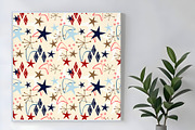 Retro Americana Star Burst Seamless, a Pattern Graphic by Sharon Schwalbe (Thumbnail 6 of 6)