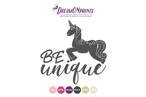 Be Unique SVG - Unicorn SVG