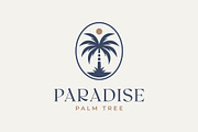summer palm tree badge logo, a Branding & Logo Template by Blazybone (Thumbnail 1 of 2)