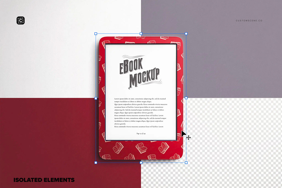 eBook Reader Mockup, a Product Mockup by Custom Scene (Photo 4 of 8)