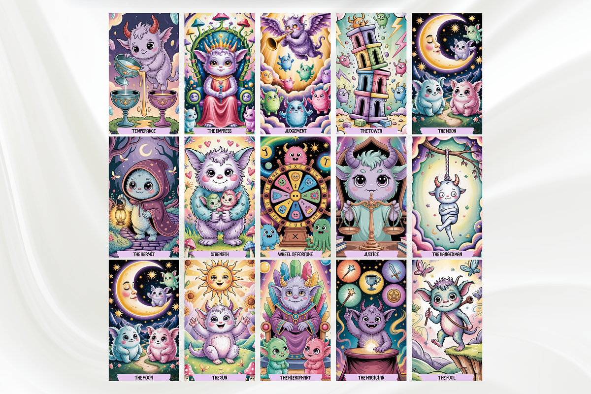 Little Monster Tarot Cards Deck, an Object Illustration by Mugio (Photo 2 of 6)