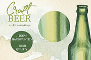 Hand Painted Craft Beer Clipart, a Food Illustration by ArtCreationsDesign (Thumbnail 3 of 9)