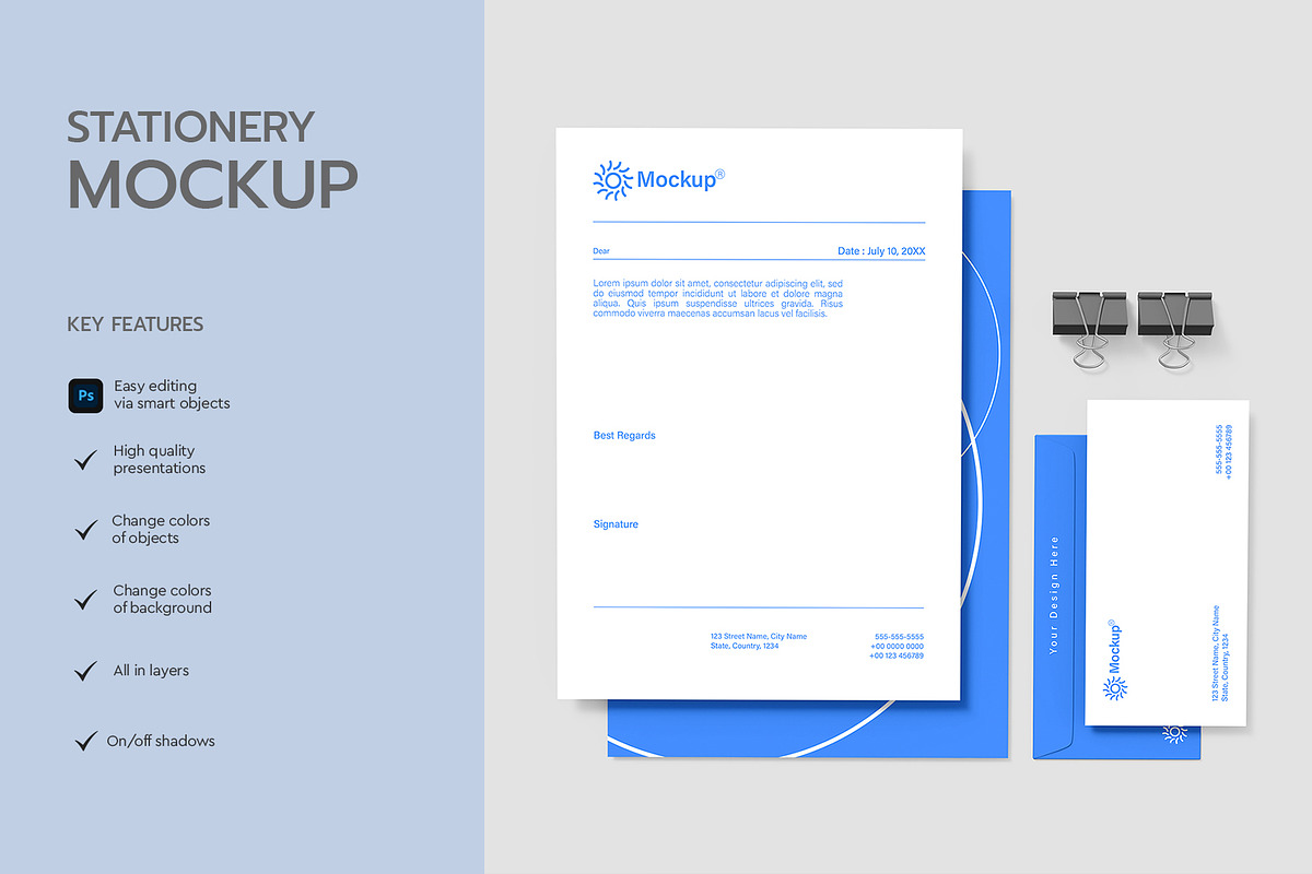 Business Stationery Mockup Set, a Product Mockup by graphypix (Photo 2 of 4)