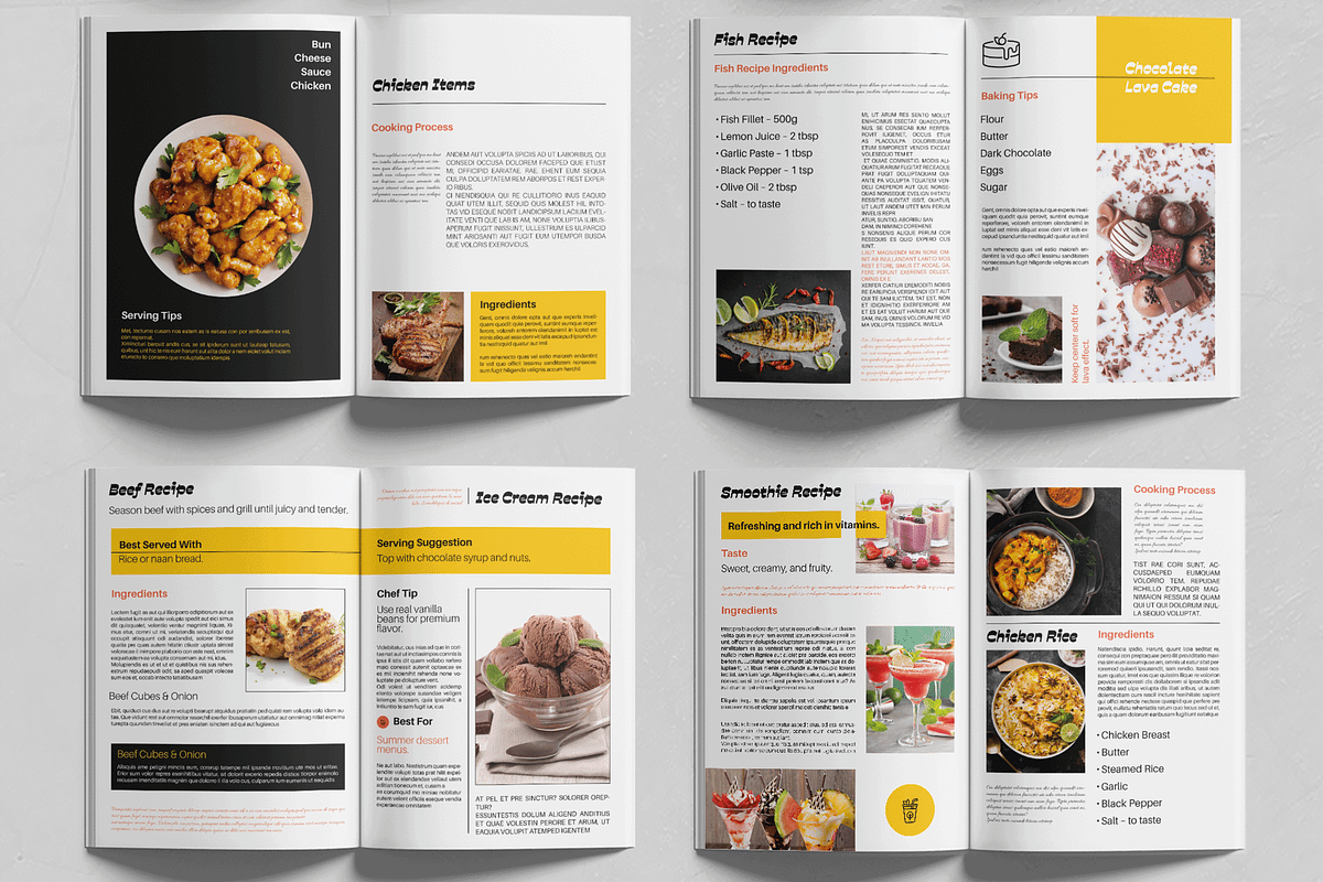 Recipe Book Template, a Brochure Template by MightyDesign (Photo 3 of 6)