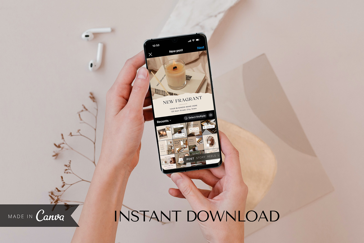 Candle Instagram Post Template, a Social Media Template by ShopRShop (Photo 7 of 10)