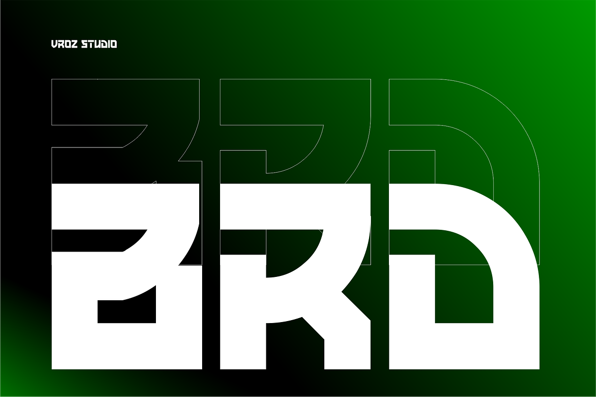 BARION- Modern Futuristic Display, a Sans Serif Font by Vroz Studio (Photo 7 of 8)
