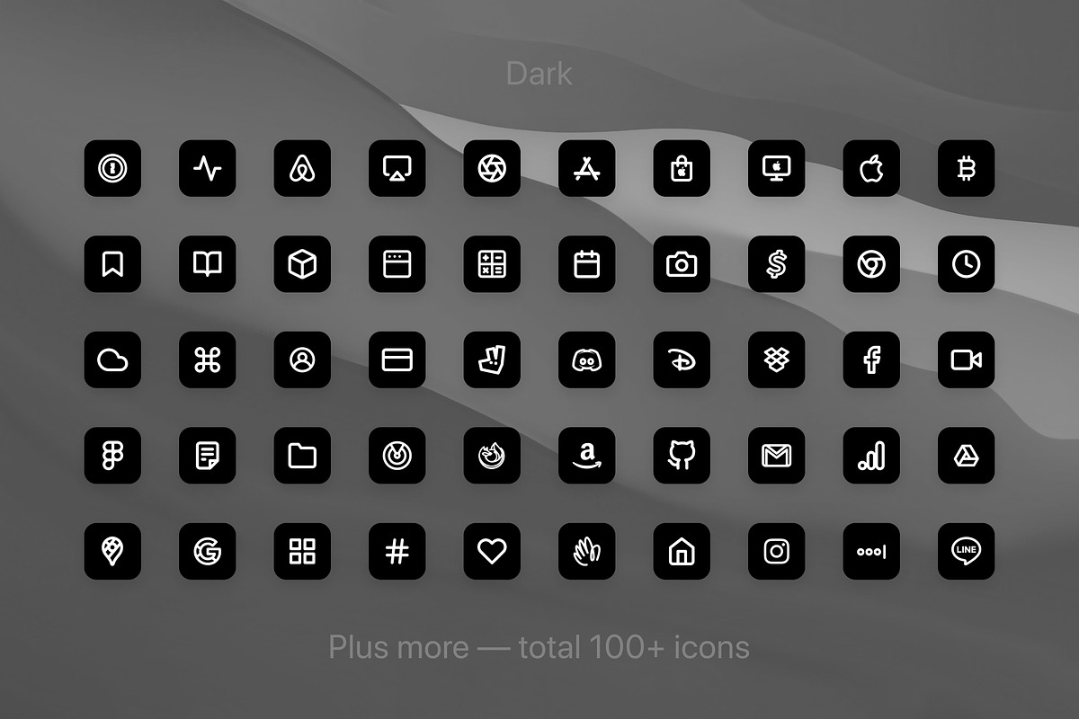 iOS 14 Minimalist Icon Pack, an Outline Icon by Yung (Photo 3 of 6)