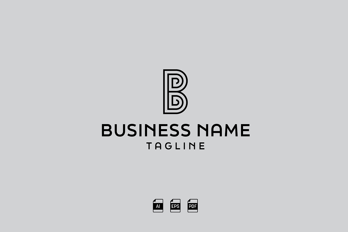Minimalist B Line Logo, a Branding & Logo Template by megmccombsdesign