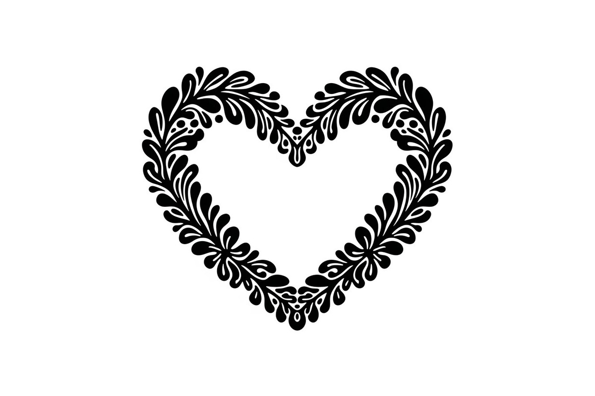 Floral Heart Frame Silhouette Pack, an Illustration by Artivon (Photo 29 of 49)