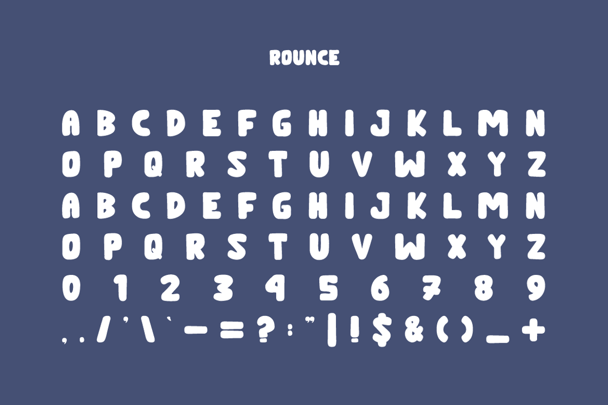 Rounce - Round Font, a Sans Serif Font by Iqsiart Studio (Photo 3 of 6)