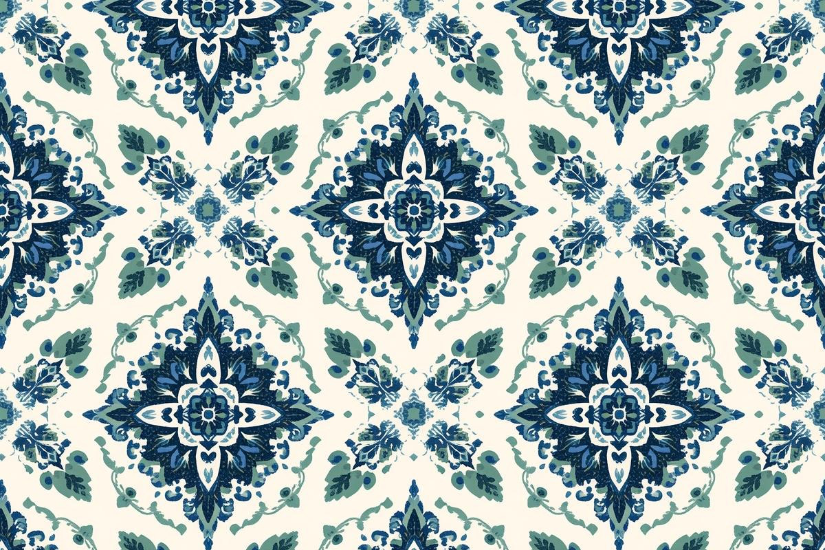Jaipur Block Print Seamless Pattern, a Pattern Graphic by elfy creative (Photo 4 of 4)
