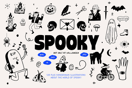 Spooky funny vector illustration