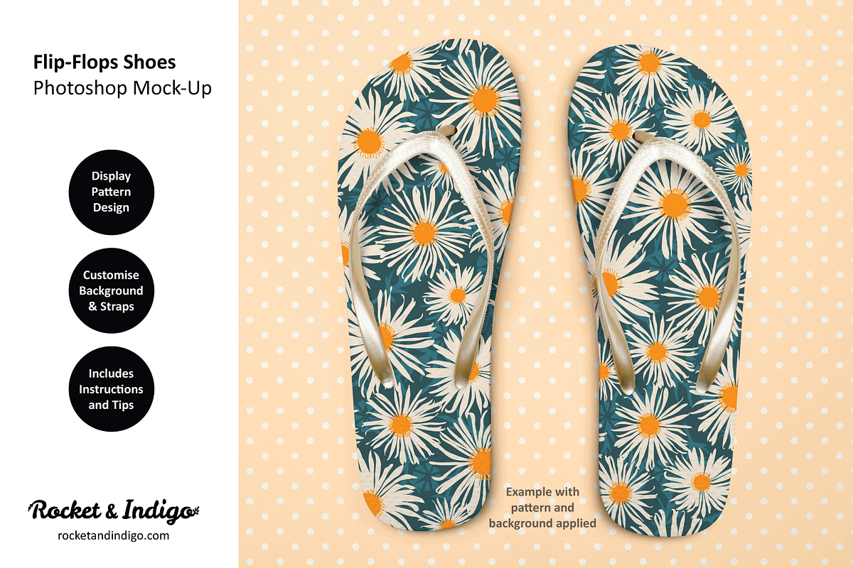 Flip-Flop Shoes Photoshop Mock-Up, a Product Mockup by Rocket & Indigo (Photo 1 of 4)