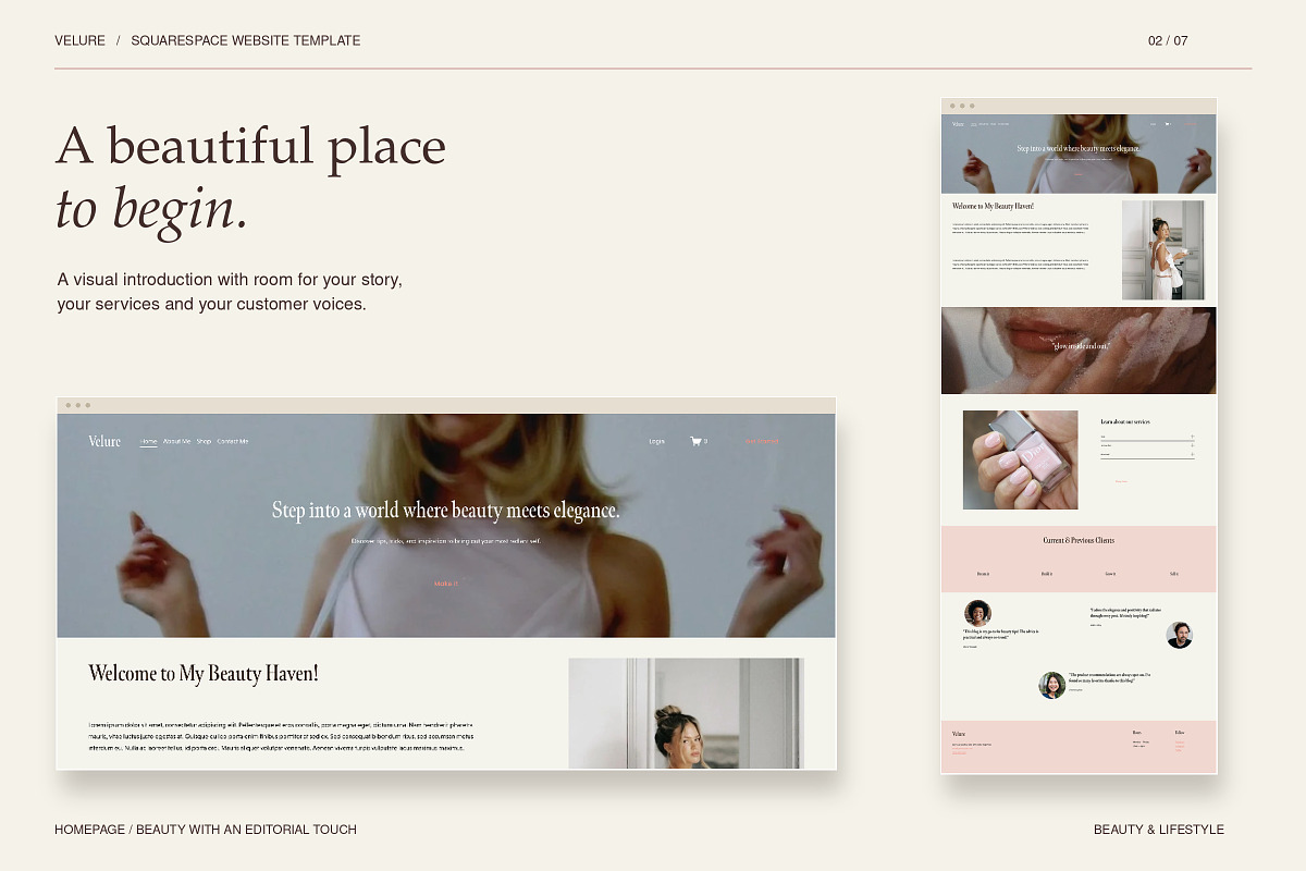 Squarespace Website for Bloggers, a Squarespace Template by Layl Atelier (Photo 2 of 8)