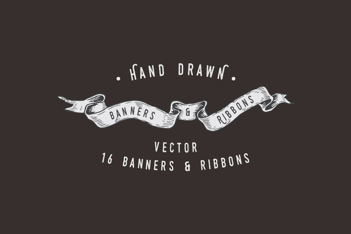 Hand Drawn Banners & Ribbons, an Illustration by Weape Studio (Photo 1 of 5)