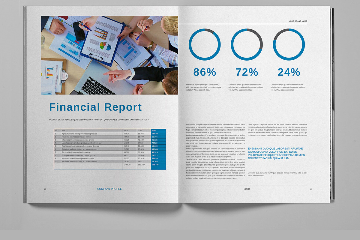 Blue Brand Brochure Template, a Brochure Template by Boris Cupac (Photo 7 of 7)