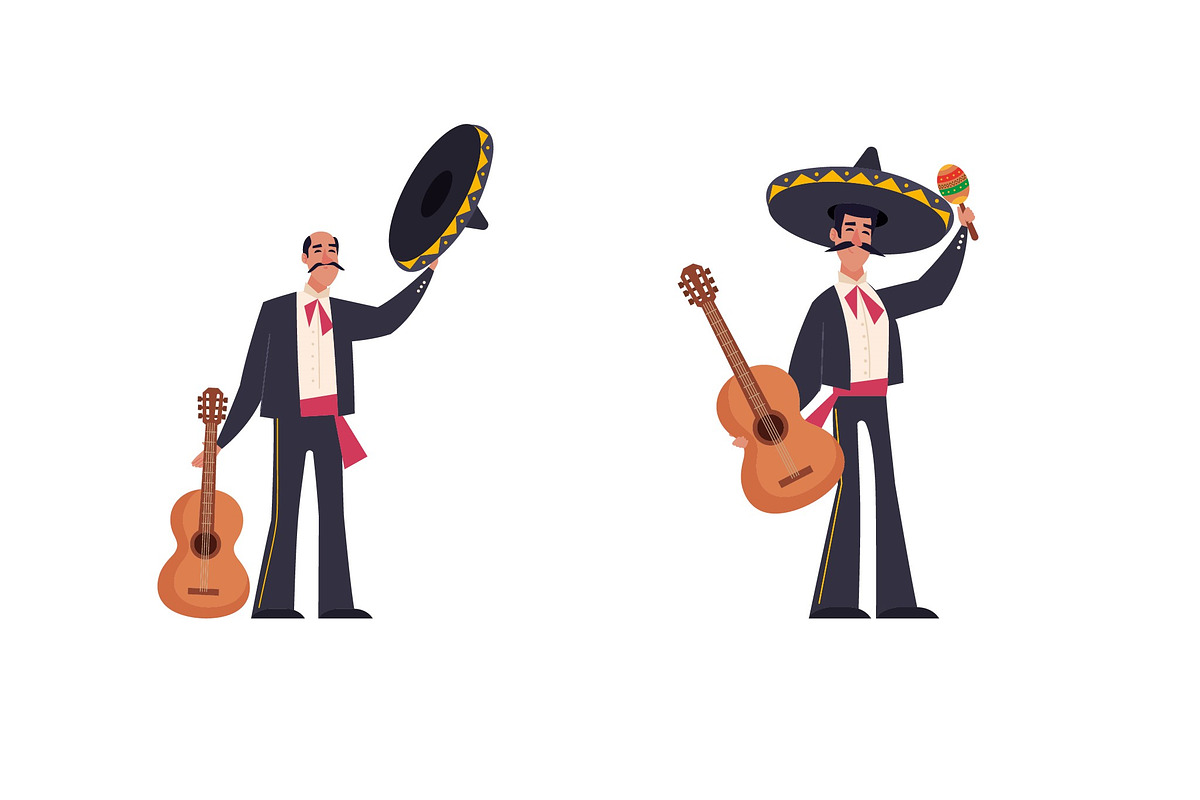 Mariachis Illustration Set preview 3