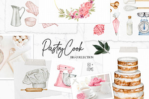 Pastry-Cook Bakery Watercolor Set