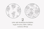 4 patterns roses and hydrangea, a Pattern Graphic by Kotkoa (Thumbnail 4 of 7)