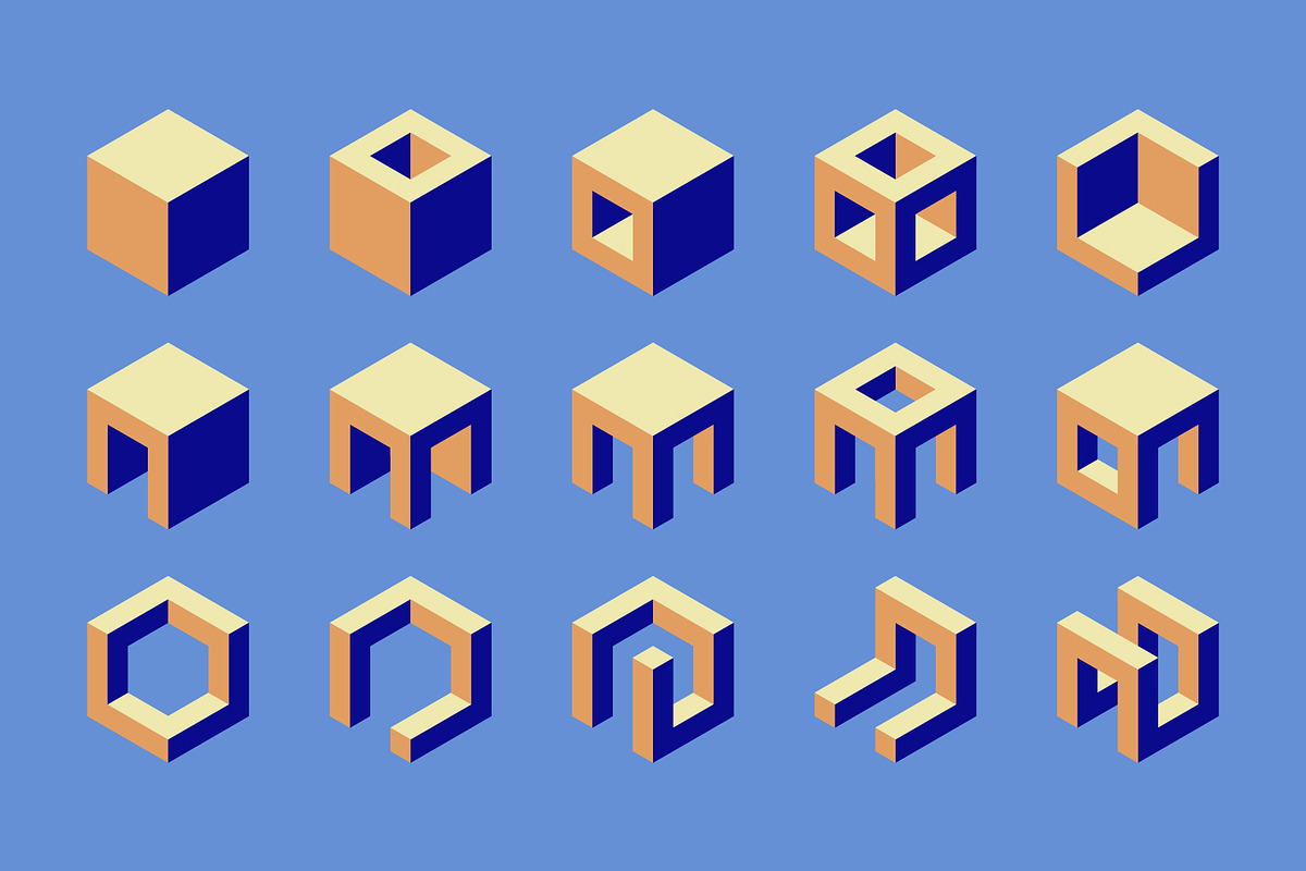 Blockscape - Isometric Shapes, an Object Graphic by Léo Alexandre (Photo 2 of 18)