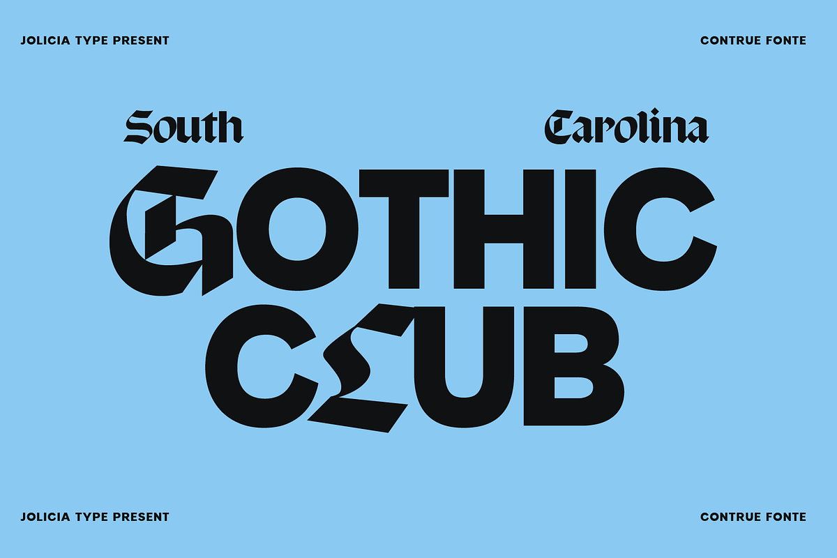 Contrue Fonte | Font Duo, a Blackletter Font by Jolicia Type (Photo 4 of 13)