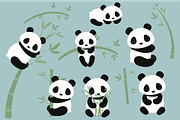 PANDAS, an Animal Illustration by Poppymoondesign (Thumbnail 2 of 2)