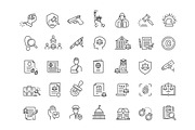 Legal icon set. Law and Justice, an Outline Icon by Tettygreen (Thumbnail 2 of 2)