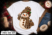 Christmas Leopard Snowman png, a Seasonal Illustration by Watercolor design (Thumbnail 1 of 3)