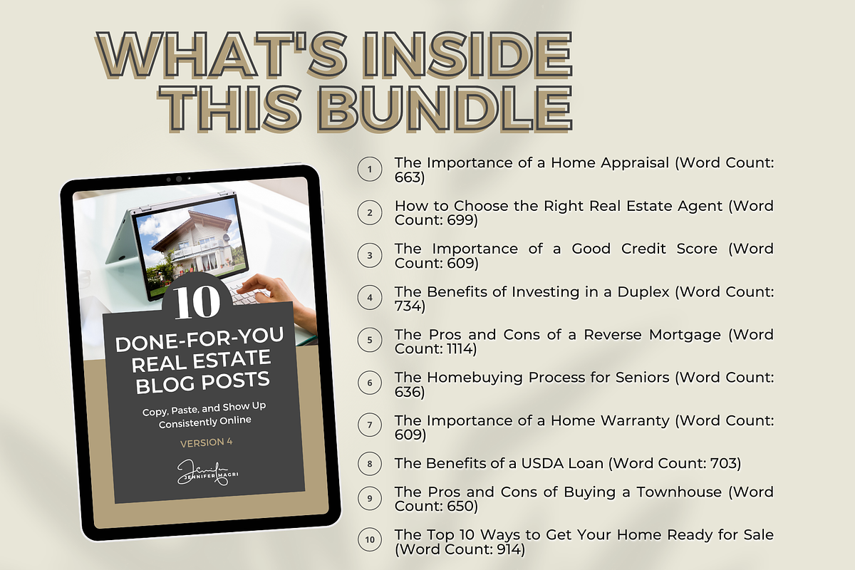 DONE FOR YOU REAL ESTATE BLOGS - 4, a Templates & Theme by Jennifer Magri Templates (Photo 2 of 8)