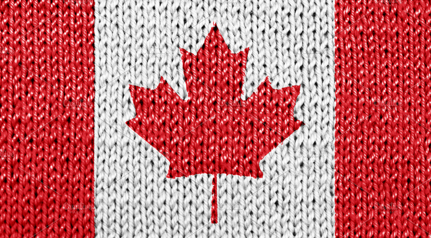 Knit Canadian national flag, an Abstract Photo by BOOCYS