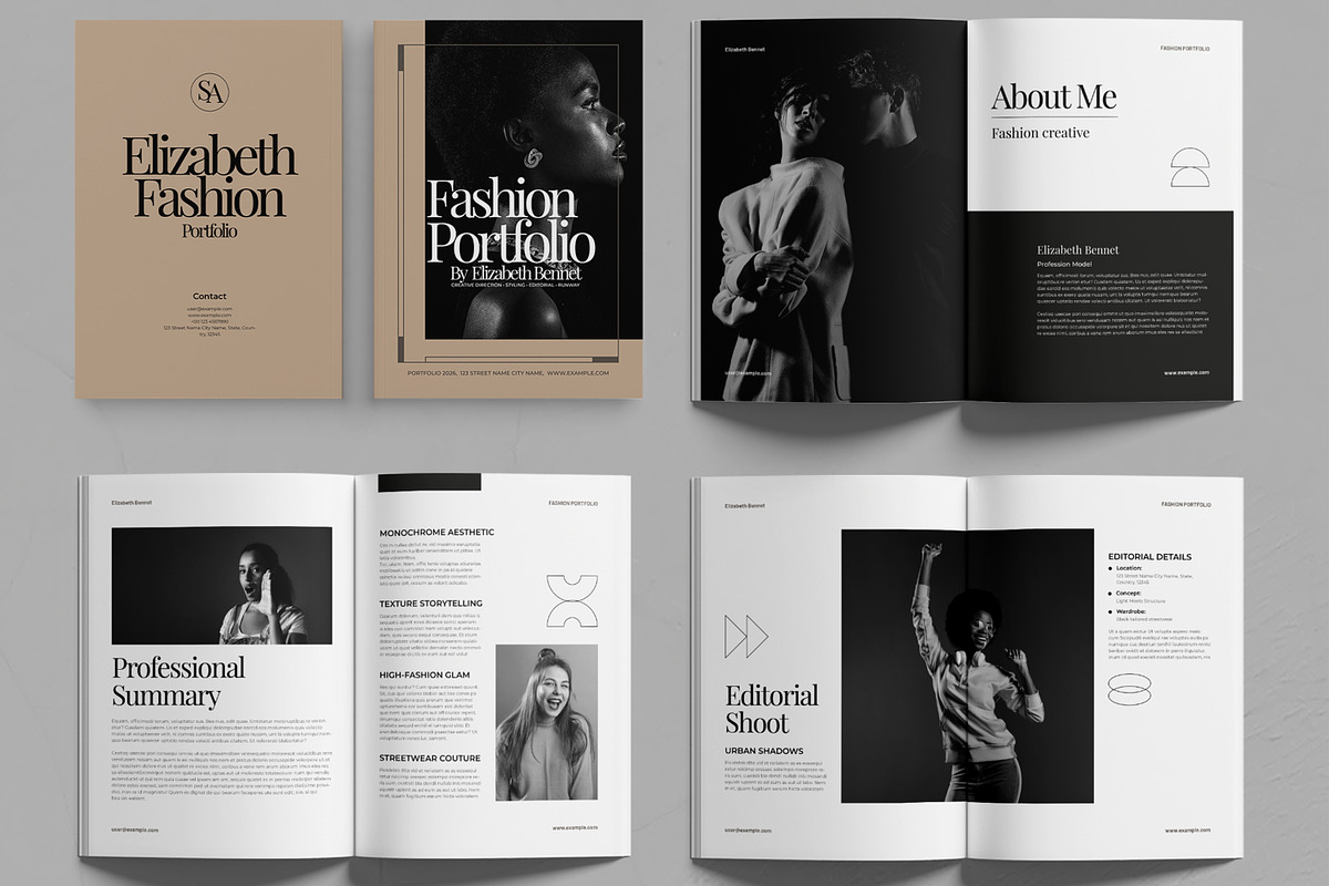 Fashion Portfolio Template, a Brochure Template by MightyDesign (Photo 2 of 6)