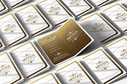 Folded Gold And White Business Card, a Business Card Template by Marvel (Thumbnail 1 of 5)