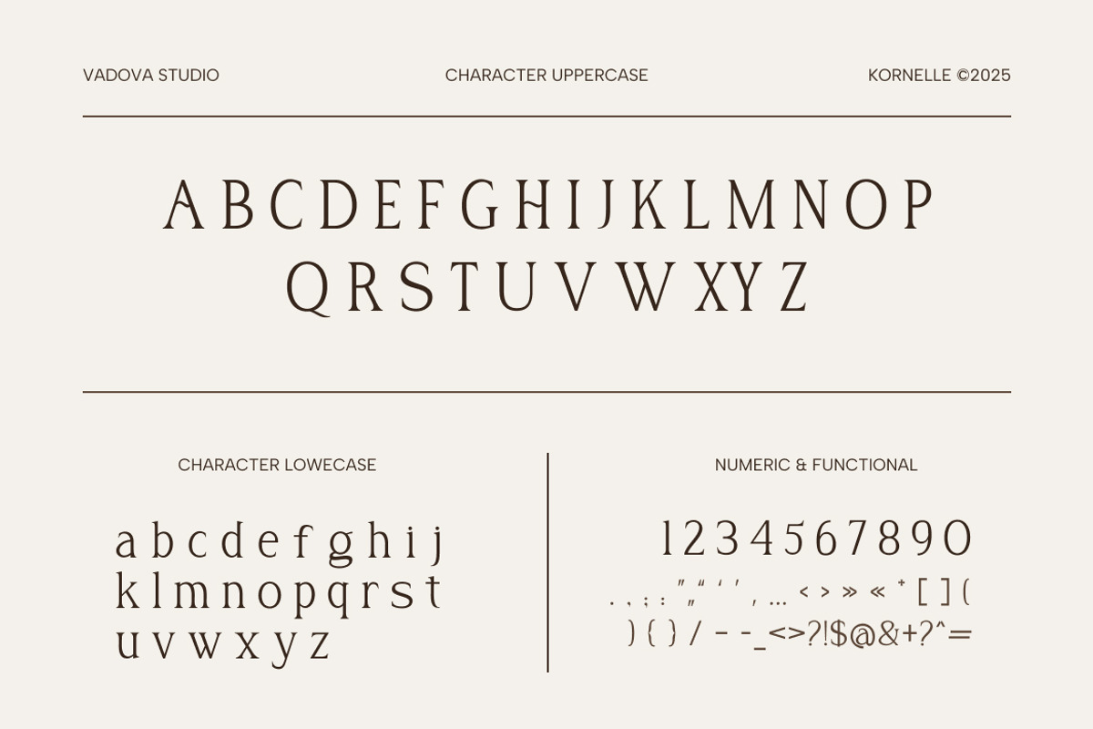 Kornelle – Modern Serif Font, a Serif Font by Vadovastd (Photo 2 of 8)