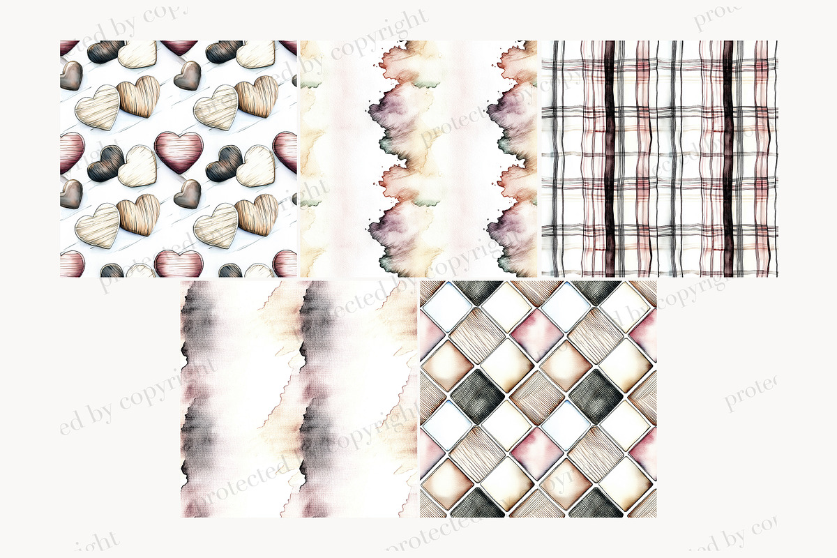 Fathers Day Digital Paper, a Pattern Graphic by GlamArtZhanna (Photo 3 of 4)