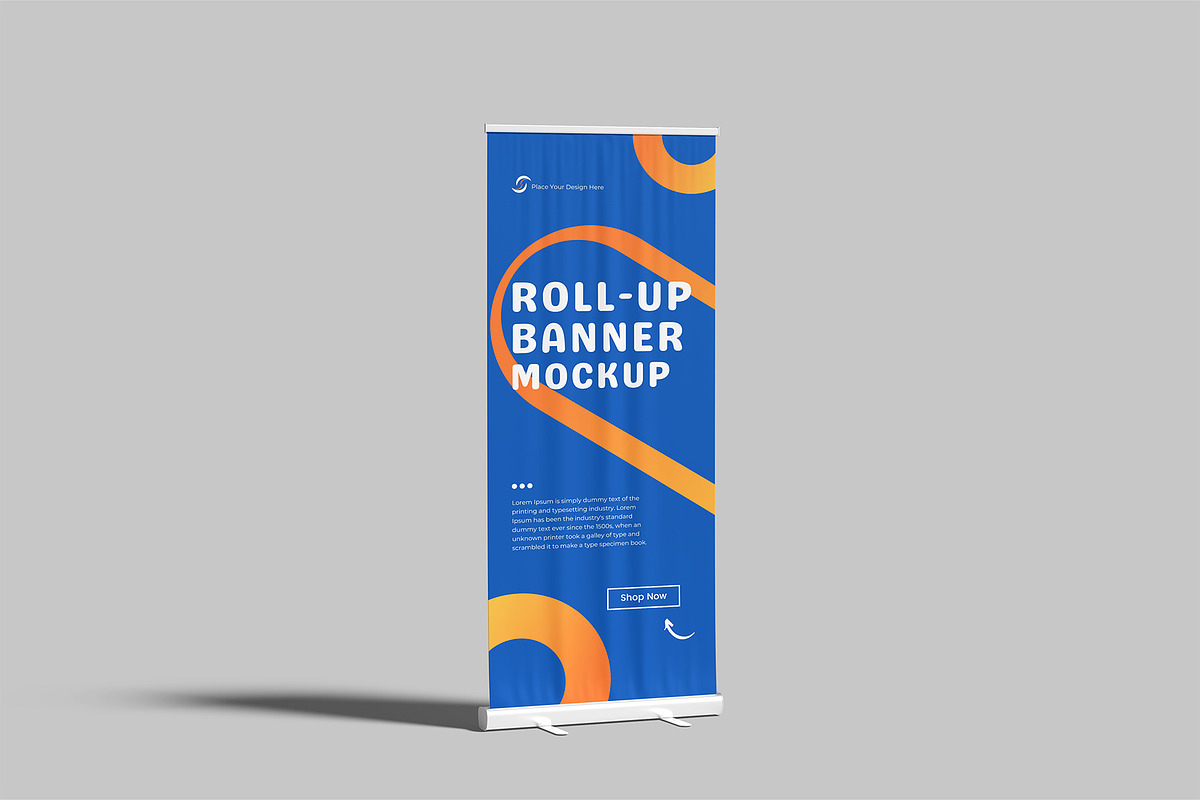 Rollup Banner Mockup, a Print Template by graphictime (Photo 2 of 12)