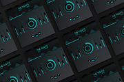 Dark audio player interface, an UI Kit Template by Remon Michel (Thumbnail 3 of 3)
