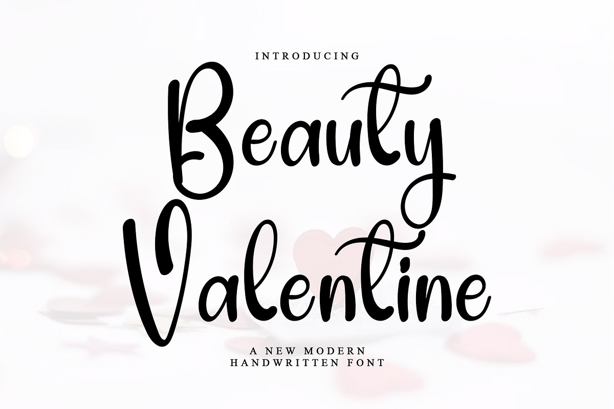 Beauty Valentine, a Handwritten Font by InermediaSTUDIO (Photo 1 of 7)