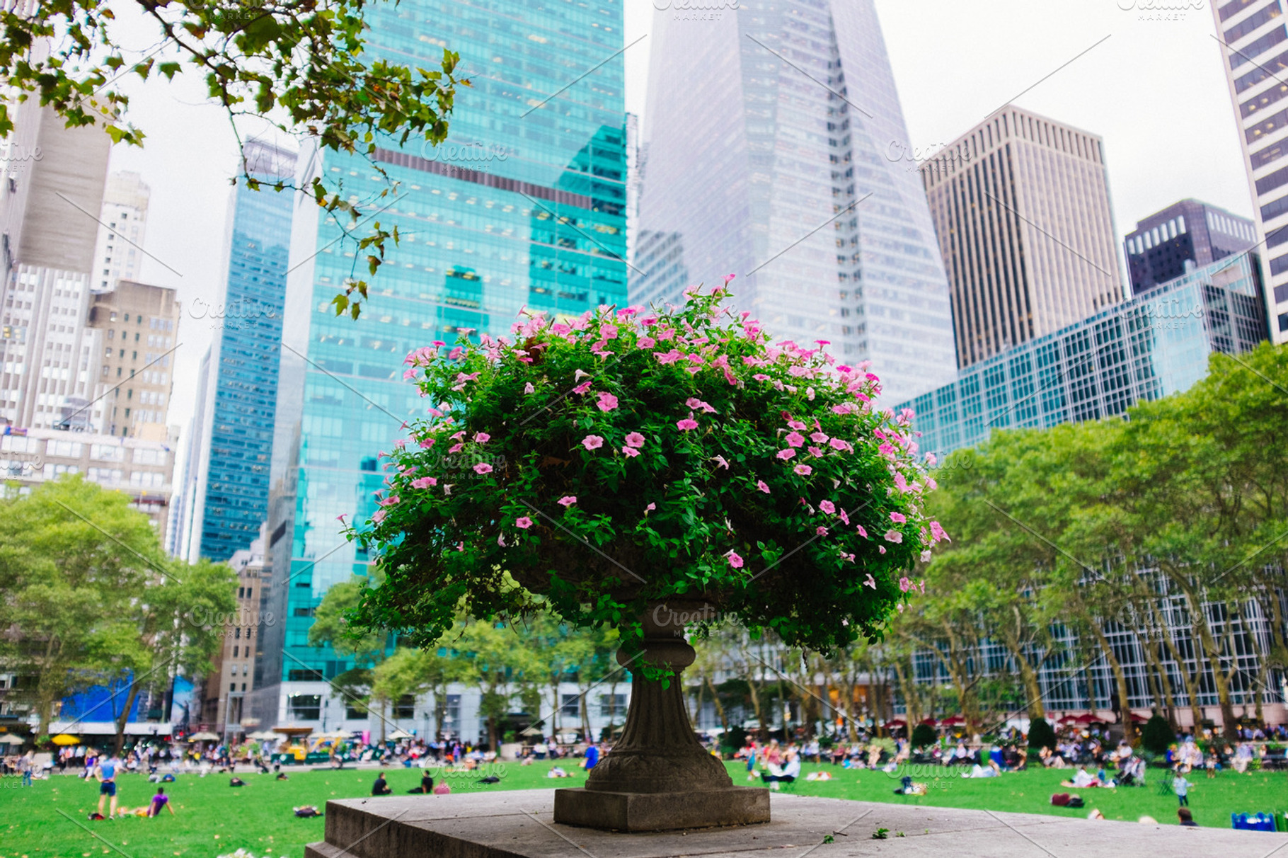 Bryant Park in Manhattan, a Nature Photo by FunkyMedia