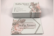 Floral Business Cards, a Business Card Template by FakhiiDesigns (Thumbnail 3 of 3)