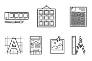 Interior Design Studio Icon Set, an Outline Icon by adenpinkstore (Thumbnail 6 of 12)